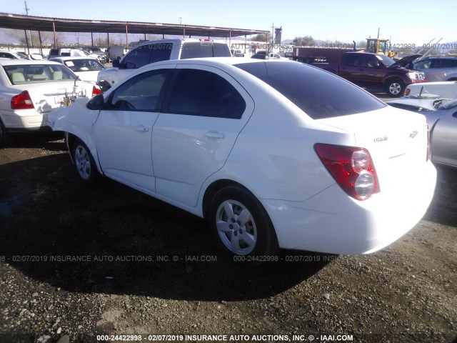1G1JA5SH8F4125680 - 2015 CHEVROLET SONIC LS 白色 照片 3