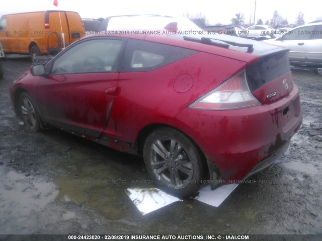 JHMZF1C44BS005198 - 2011 HONDA CR-Z RED photo 3