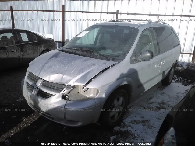 1D4GP45R66B737406 - 2006 DODGE CARAVAN SXT GRAY photo 2