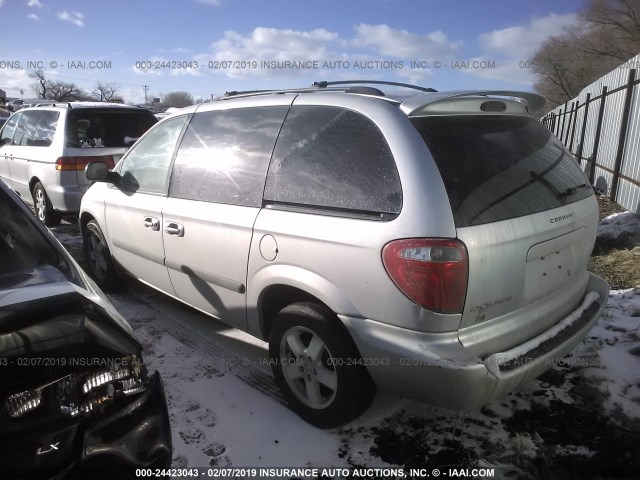 1D4GP45R66B737406 - 2006 DODGE CARAVAN SXT GRAY photo 3