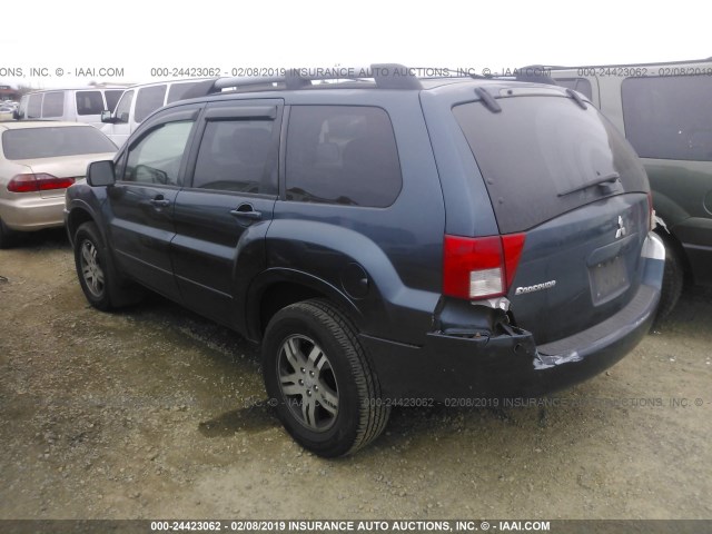 4A4MN31SX4E005079 - 2004 MITSUBISHI ENDEAVOR XLS BLUE photo 3