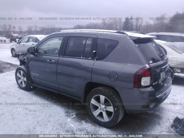 1C4NJDEB1GD799505 - 2016 JEEP COMPASS LATITUDE GRAY photo 3