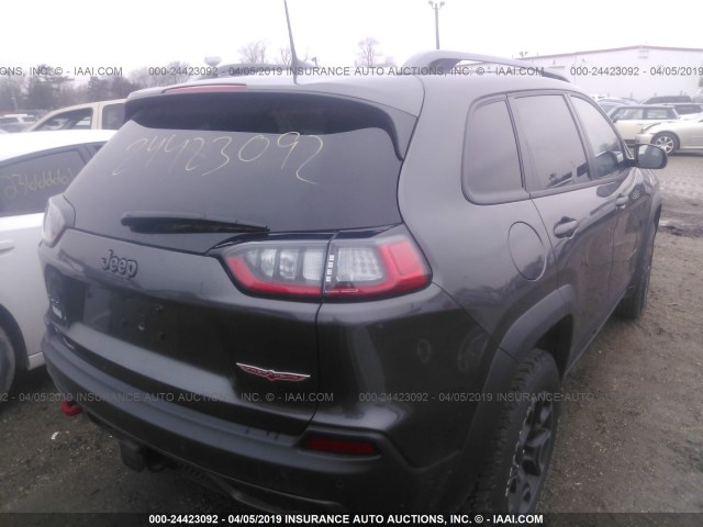 1C4PJMBN4KD225187 - 2019 JEEP CHEROKEE TRAILHAWK 银色 照片 4