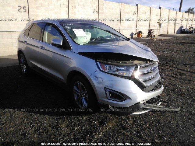 2FMPK3J92FBB27973 - 2015 FORD EDGE SEL SILVER photo 1