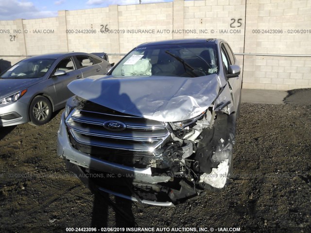 2FMPK3J92FBB27973 - 2015 FORD EDGE SEL SILVER photo 6