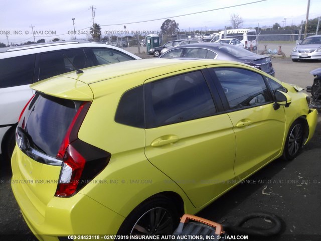 JHMGK5H72GX009709 - 2016 HONDA FIT EX/EXL YELLOW photo 4