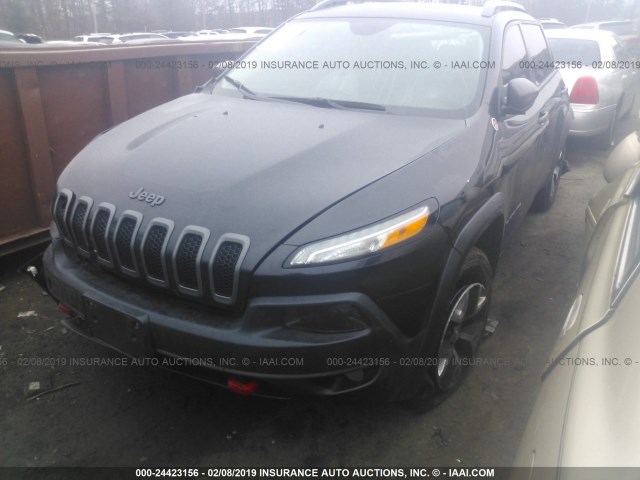 1C4PJMBS9GW337680 - 2016 JEEP CHEROKEE TRAILHAWK BLACK photo 2