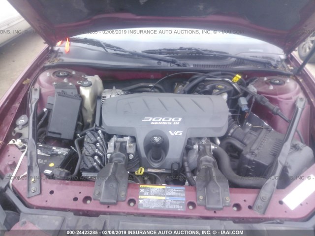 2G2WP522X51341200 - 2005 PONTIAC GRAND PRIX 栗色 照片 10