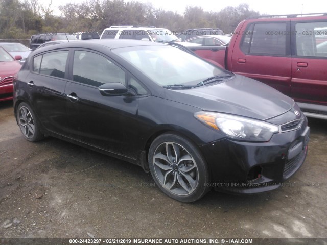 KNAFZ5A3XF5298135 - 2015 KIA FORTE SX BLACK photo 1