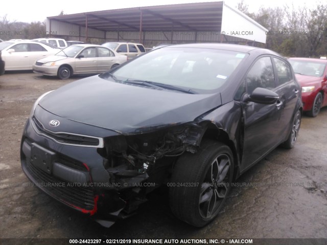 KNAFZ5A3XF5298135 - 2015 KIA FORTE SX BLACK photo 2