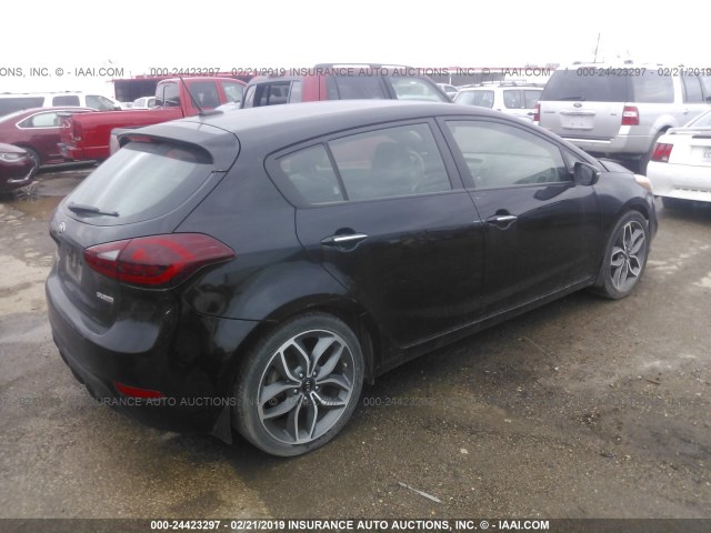 KNAFZ5A3XF5298135 - 2015 KIA FORTE SX BLACK photo 4