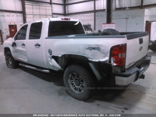 1GCHK43K89F163135 - 2009 CHEVROLET SILVERADO WHITE photo 3