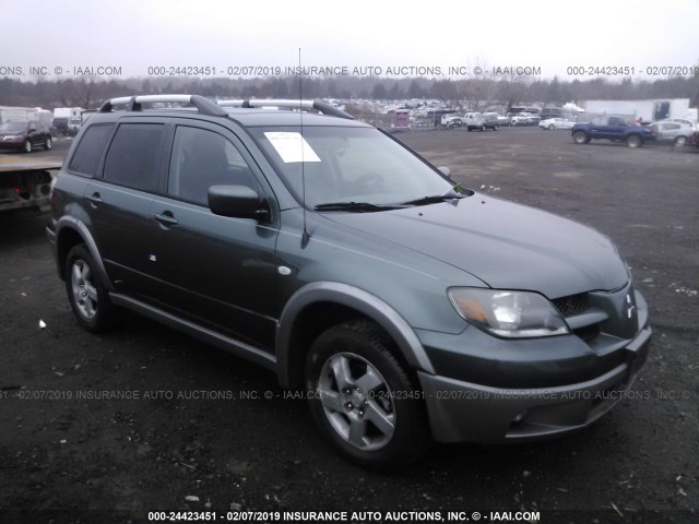 JA4LX41G23U037165 - 2003 MITSUBISHI OUTLANDER XLS GREEN photo 1