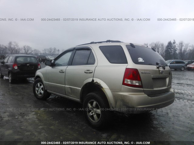 KNDJC733965537309 - 2006 KIA SORENTO EX/LX GOLD photo 3