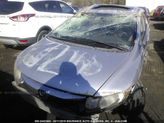 1HGFA16929L023781 - 2009 HONDA CIVIC EXL SILVER photo 6