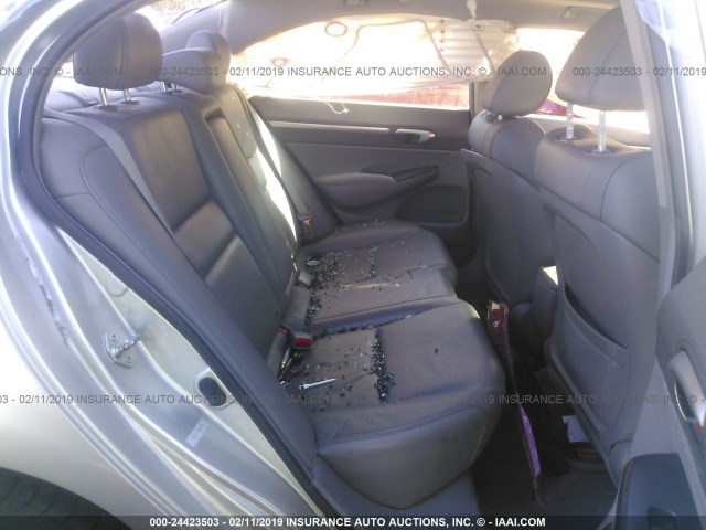 1HGFA16929L023781 - 2009 HONDA CIVIC EXL SILVER photo 8