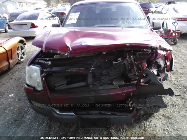 1FMEU73E86UB38344 - 2006 FORD EXPLORER XLT RED photo 6