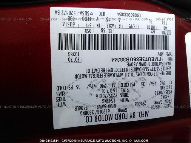 1FMEU73E86UB38344 - 2006 FORD EXPLORER XLT RED photo 9