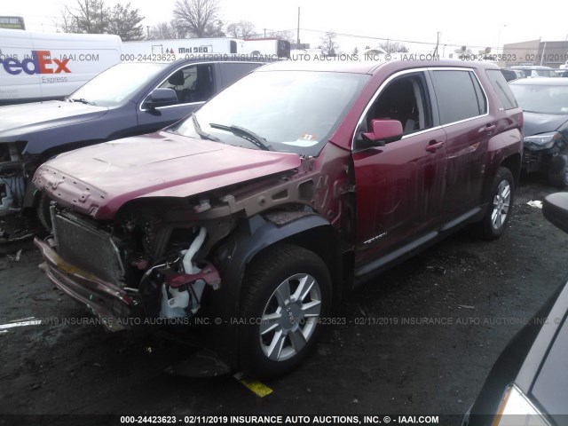 2GKALMEK9D6135511 - 2013 GMC TERRAIN SLE RED photo 2