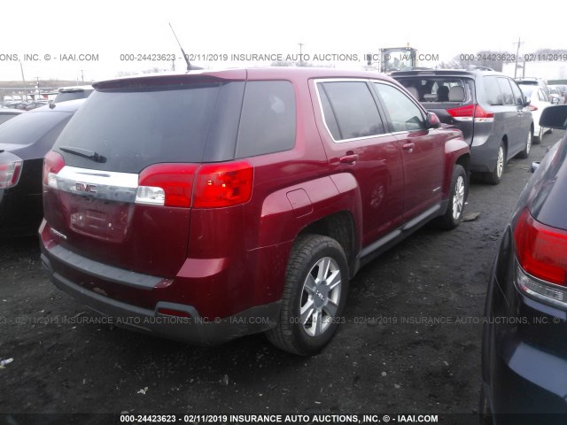 2GKALMEK9D6135511 - 2013 GMC TERRAIN SLE RED photo 4