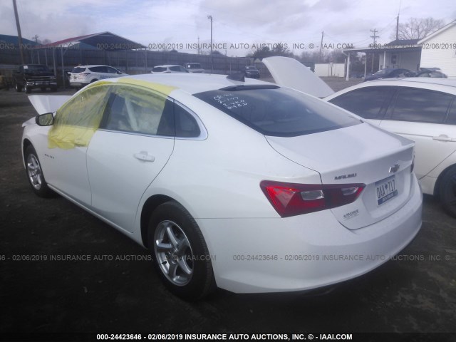 1G1ZB5ST1JF110147 - 2018 CHEVROLET MALIBU LS 白色 照片 3