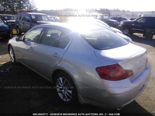 JNKCV61F19M352111 - 2009 INFINITI G37 SILVER photo 3