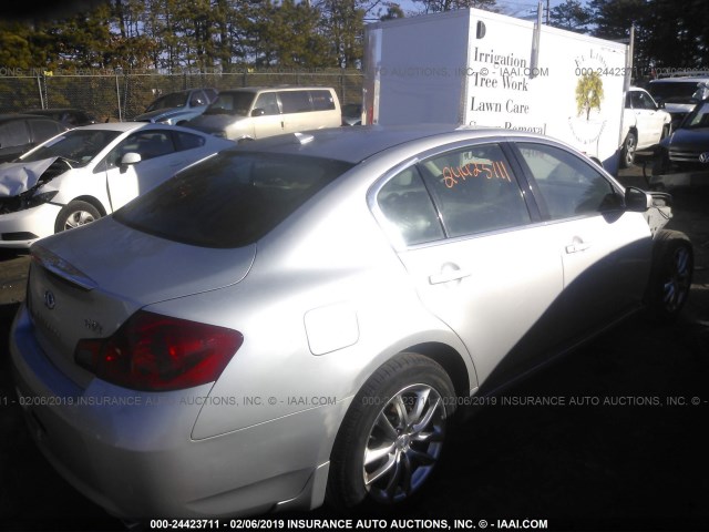 JNKCV61F19M352111 - 2009 INFINITI G37 SILVER photo 4