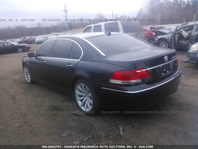 WBAHN83527DT65757 - 2007 BMW 750 BLACK photo 3