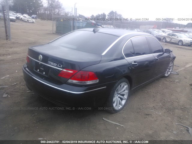 WBAHN83527DT65757 - 2007 BMW 750 BLACK photo 4