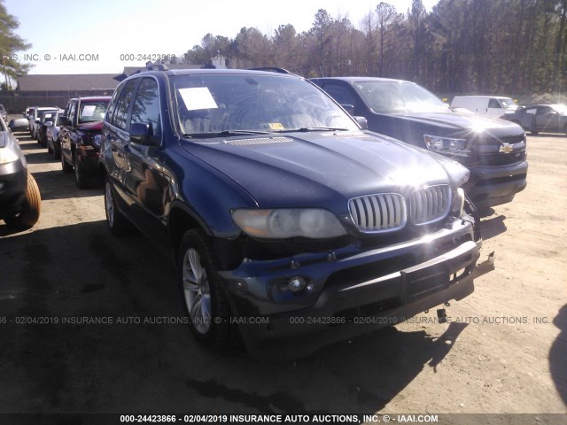5UXFB53565LV14688 - 2005 BMW X5 4.4I BLUE photo 1