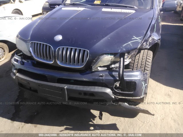 5UXFB53565LV14688 - 2005 BMW X5 4.4I BLUE photo 6