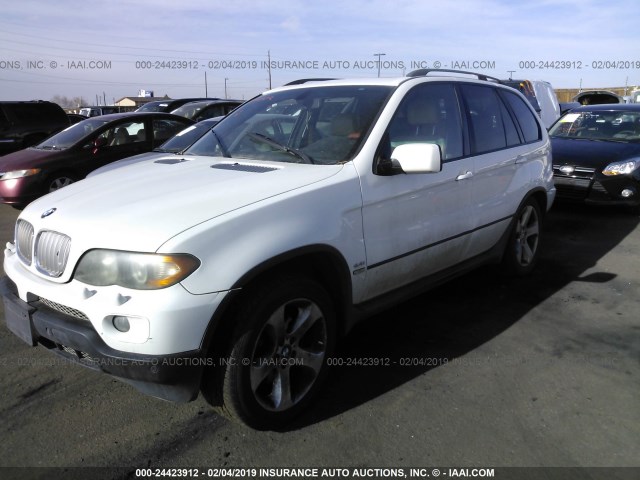 5UXFB535X4LV07600 - 2004 BMW X5 4.4I WHITE photo 2