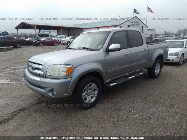 5TBET34106S549939 - 2006 TOYOTA TUNDRA DOUBLE CAB SR5 SILVER photo 2