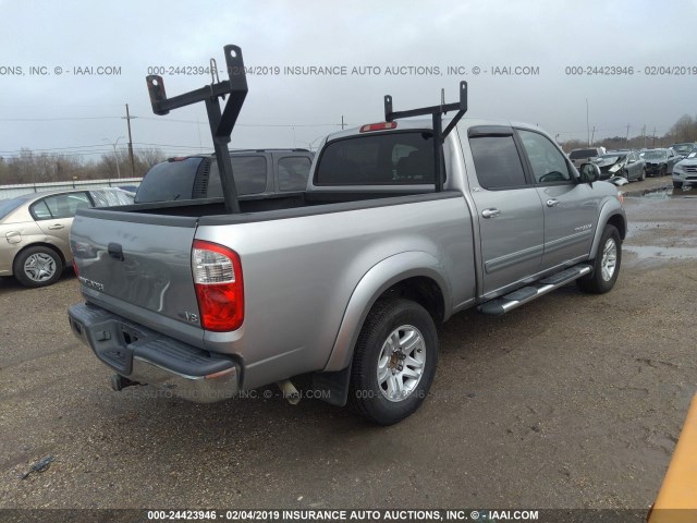 5TBET34106S549939 - 2006 TOYOTA TUNDRA DOUBLE CAB SR5 SILVER photo 4