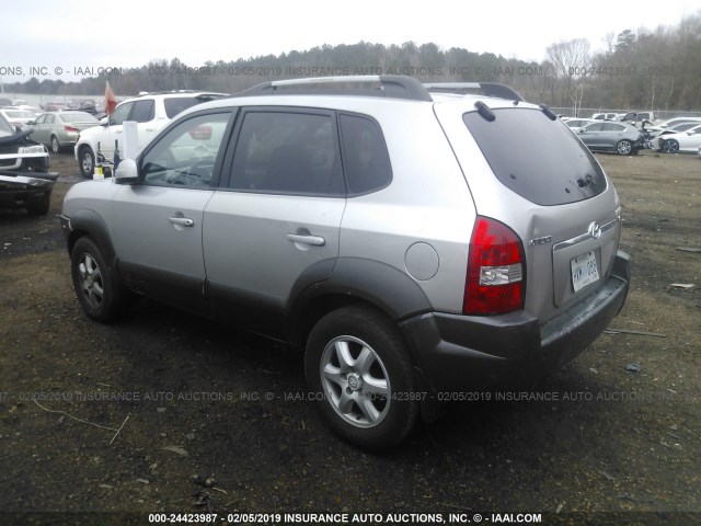 KM8JN12DX5U105376 - 2005 HYUNDAI TUCSON GLS/LX SILVER photo 3