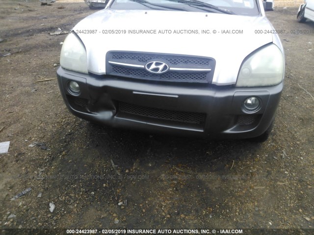 KM8JN12DX5U105376 - 2005 HYUNDAI TUCSON GLS/LX SILVER photo 6