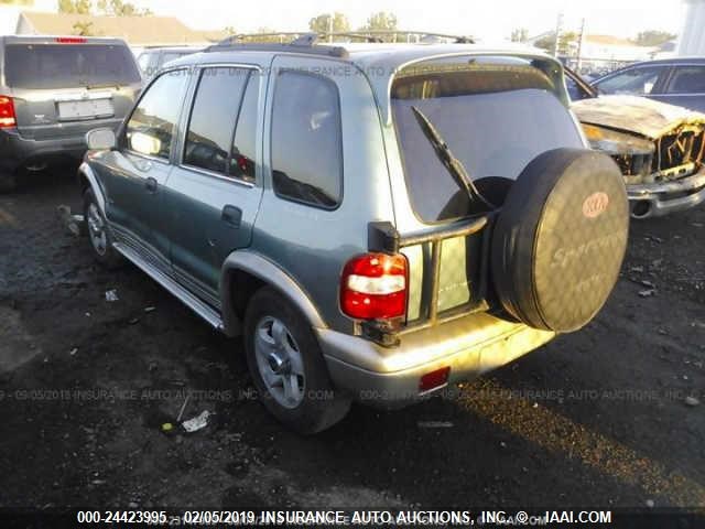 KNDJA723XY5641110 - 2000 KIA SPORTAGE GREEN photo 3