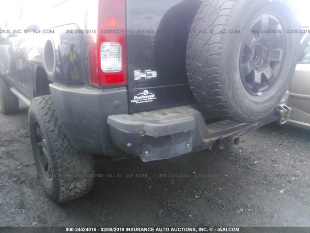 5GTDN13E678246653 - 2007 HUMMER H3 BLACK photo 6