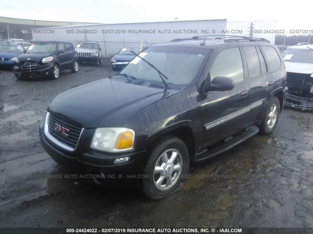 1GKDT13S742123580 - 2004 GMC ENVOY BLACK photo 2