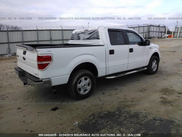 1FTFW1EFXBKD86770 - 2011 FORD F150 SUPERCREW WHITE photo 4