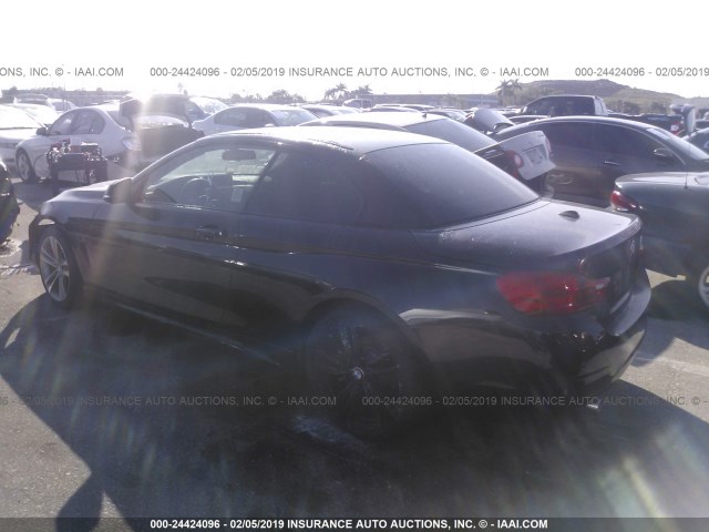 WBA3T3C58EJ877007 - 2014 BMW 435 I BLACK photo 3