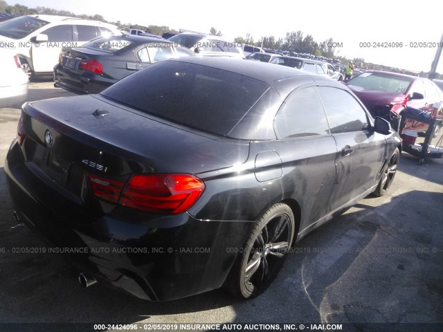 WBA3T3C58EJ877007 - 2014 BMW 435 I BLACK photo 4