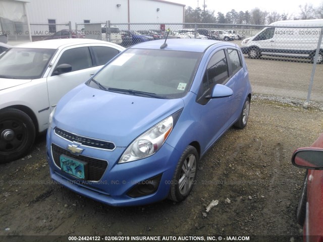 KL8CB6S92EC589265 - 2014 CHEVROLET SPARK LS BLUE photo 2