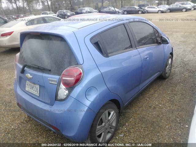 KL8CB6S92EC589265 - 2014 CHEVROLET SPARK LS BLUE photo 4