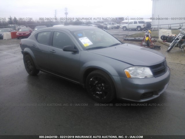 1C3CDZAG0DN749024 - 2013 DODGE AVENGER GRAY photo 1