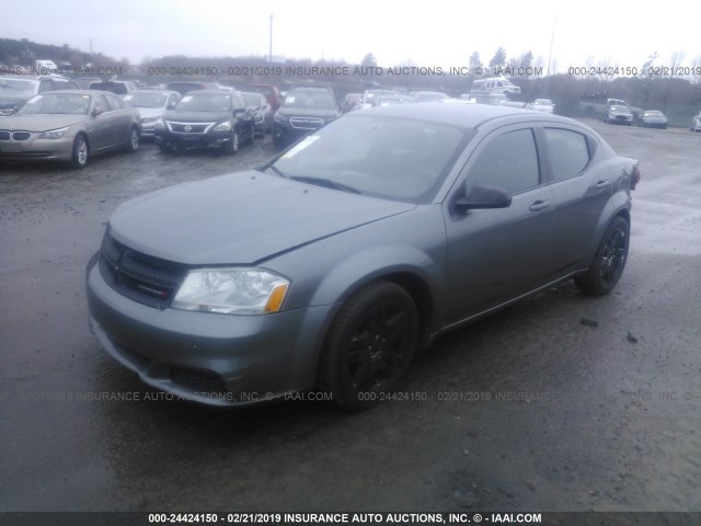 1C3CDZAG0DN749024 - 2013 DODGE AVENGER GRAY photo 2