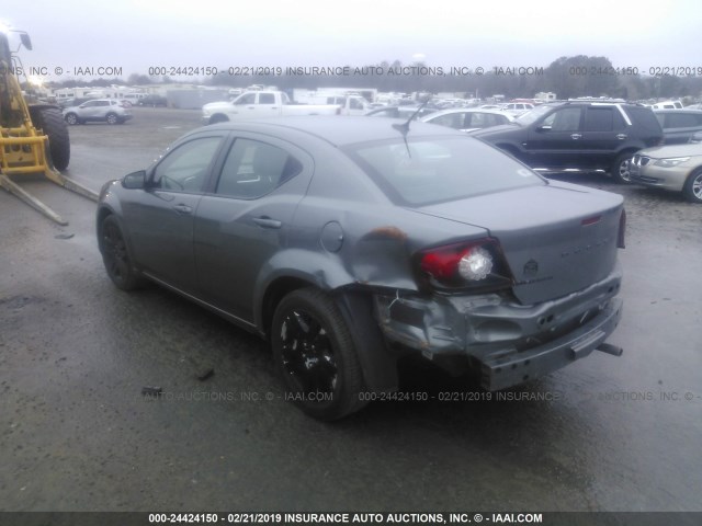 1C3CDZAG0DN749024 - 2013 DODGE AVENGER GRAY photo 3