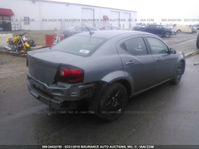 1C3CDZAG0DN749024 - 2013 DODGE AVENGER GRAY photo 4