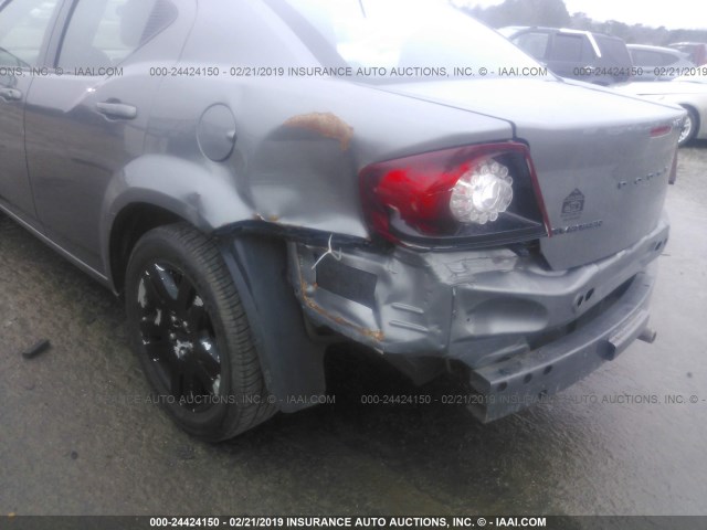 1C3CDZAG0DN749024 - 2013 DODGE AVENGER GRAY photo 6