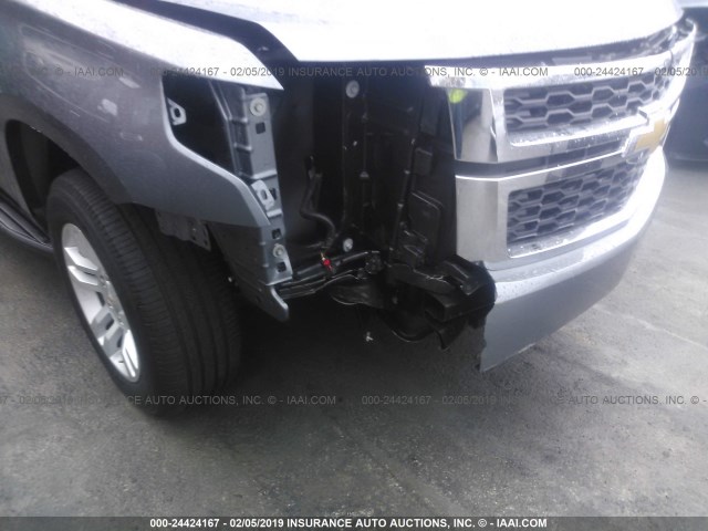 1GNSKHKCXKR144640 - 2019 CHEVROLET SUBURBAN K1500 LT GRAY photo 6